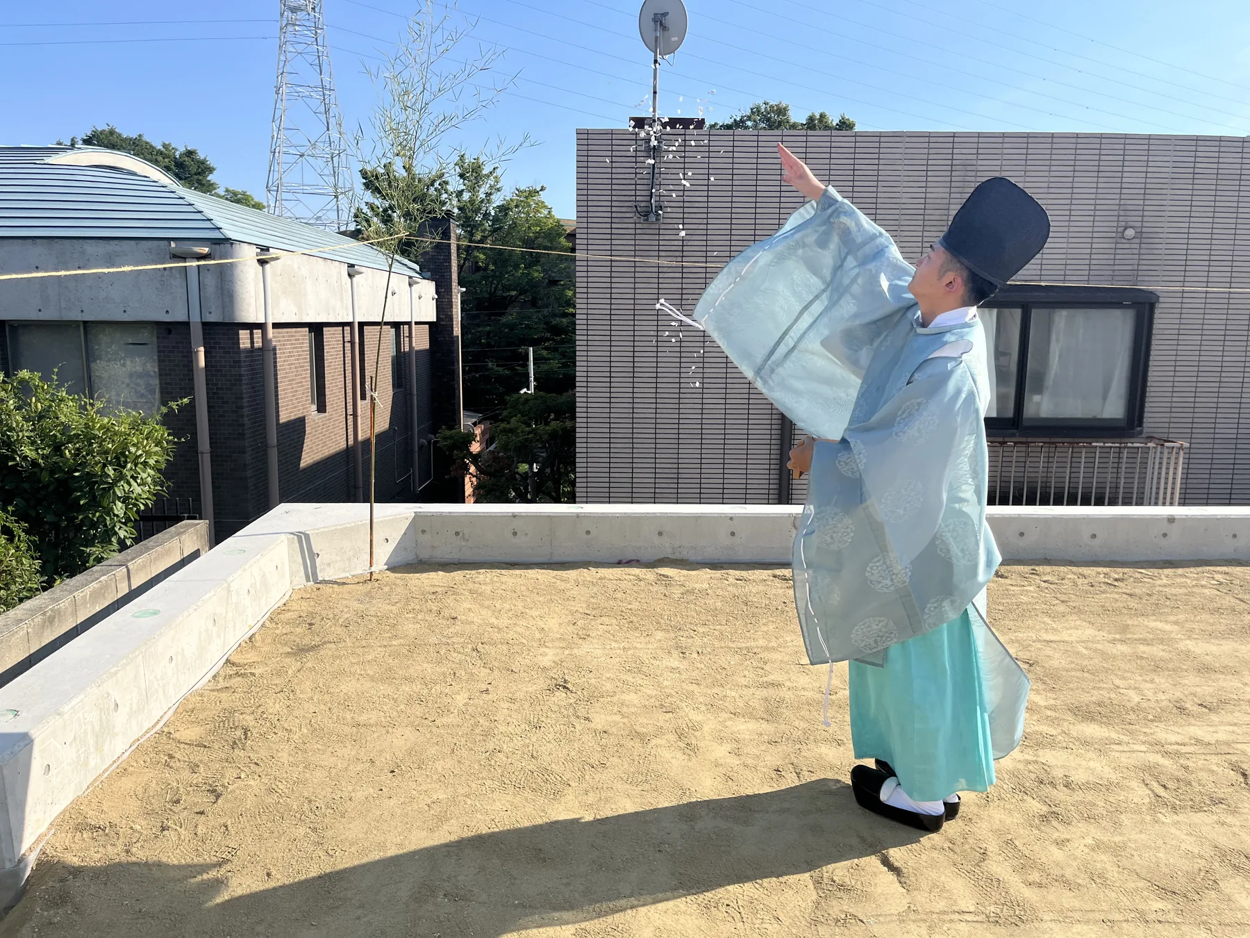 地鎮祭の様子